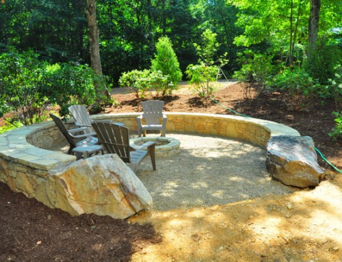 Fire Pit with Rock entrance